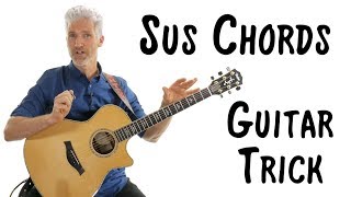 Suspended Chords Guitar Trick  D  Dsus4  D sus2  4K [upl. by Fiertz]