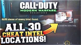 ALL 30 INTEL CHEAT LOCATIONS  MODERN WARFARE REMASTERED INTEL GUIDE LOCATIONS COD 4 REMASTERED [upl. by Westley916]