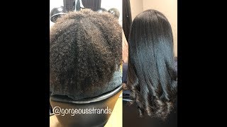 How to Flat Iron THIIIIIICK Natural Hair 🤯😱 [upl. by Jobyna]