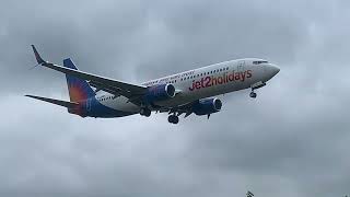 LS444  Heraklion To Leeds  Jet2 B737  Landing [upl. by Plumbo220]