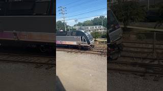 NJ Transit Train 4524 through Little Silver Unrestricted Horn Warning [upl. by Brunelle]