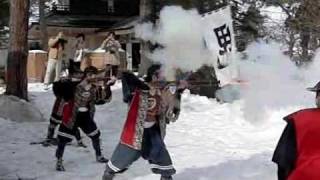 HS Japanese traditional Matchlock Gun demonstration 1 上杉砲術隊実演 [upl. by Carlyle]