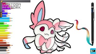 CZ How To Draw Cute Sylveon  Pokemon   C Z Drawing amp Colouring Steps [upl. by Minerva]