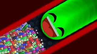 Slitherio 1 Troll Giant Snake vs 97779 Tiny Snakes Epic Slitherio Gameplay [upl. by Jarid]