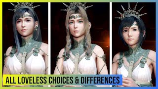 FF7 Rebirth All Loveless Choices amp Differences 4K [upl. by Reggis447]