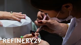 I Tried A 3Hour Japanese Manicure  Beauty With Mi  Refinery29 [upl. by Reimer]