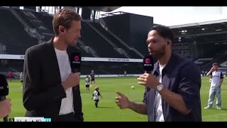 Fulham vs Man City 04  Perter Crouch amp Joleon Lescott Reactions [upl. by Esilram659]