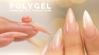 PolyGel Removal Fill and Sculpting a French Fade [upl. by Inhsor792]