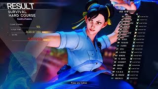 SFV  Street Fighter 5 CHUNLI Survival Hard mode Clear simple combos amp easy way [upl. by Anayt605]