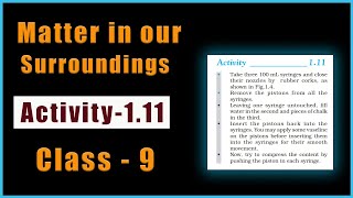 Activity111 Matter in our surroundings Class 9 [upl. by Noynek591]