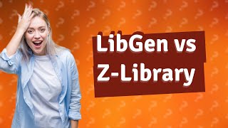 Is LibGen better than ZLibrary [upl. by Franek]