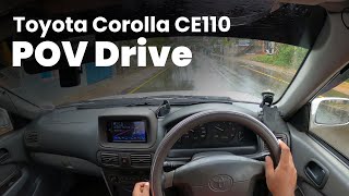 POV Drive  Toyota Corolla CE110  Rainy Day South Asia GoPro Hero 8 Black [upl. by Nwadahs]