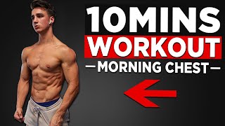 10 MIN HOME CHEST WORKOUT NO EQUIPMENT BODYWEIGHT WORKOUT [upl. by Lesak174]