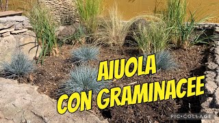 Realizzazione nuova aiuola con piante graminacee ornamentali [upl. by Naesyar]