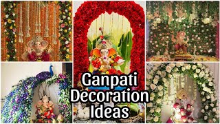 50ganpati decoration ideasganpati decoration ideas at homeganpati decoration ideas [upl. by Reklaw]