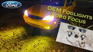 Ford Focus OEM Factory Foglights Install 2005 2006 2007 MK15 H11 bulbs Easy Upgrade Plug amp Play [upl. by Ferdinand539]