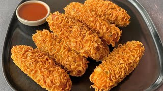 আলু আর নুডুলস দিয়ে মুচমুচে বিকেলের নাস্তা  Potato Noodles Finger  Potato Snacks  Crispy Snacks [upl. by Oznofla]