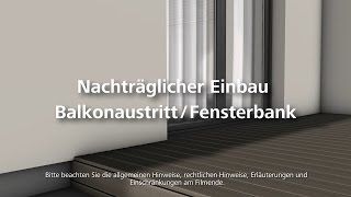 Balkonaustritt bzw Fensterbank einbauen  Wärmedämmung  WDVS  FassadendämmungVerarbeitung [upl. by Gresham613]