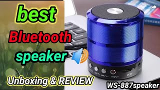 Mini Bluetooth Speaker WS887 Unboxing and Detailed Review  Best Bluetooth speakerWS887 2024 [upl. by Aznola]