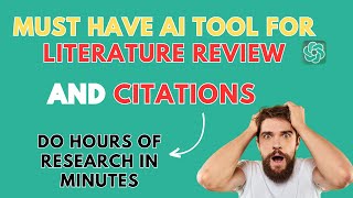 Do hours of Research Literature review in minutes using this New AI tool Auto Citations References [upl. by Clapper]