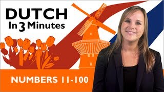 Learn Dutch  Dutch in Three Minutes  Numbers 11100 [upl. by Jahn219]