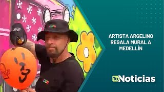 Artista argelino regala mural a Medellín  Teleantioquia Noticias [upl. by Atthia]