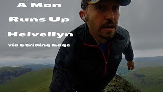 A Man Runs Up Helvellyn via Striding Edge [upl. by Rolyks]