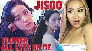 JISOO HAS BLOOMED 🌸 FLOWER amp ALL EYES ON ME OFFICIAL MUSIC VIDEO REACTIONREVIEW [upl. by Mohorva]