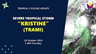 Press Briefing Severe Tropical Storm KristinePH TRAMI at 5AM  October 24 2024  Thursday [upl. by Rice]