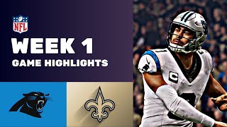 Panthers vs Saints Week 1 NFL Game Highlights Bryce Young Derek Carr [upl. by Jovitah]