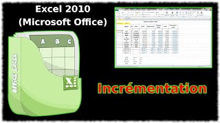 Tuto Incrémentation Excel 2010 [upl. by Einnahc]