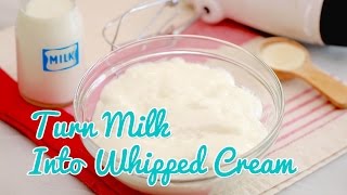 How to Turn Milk Into quotWhipped Creamquot  Gemmas Bold Baking Basics Ep 16 [upl. by Cinderella]