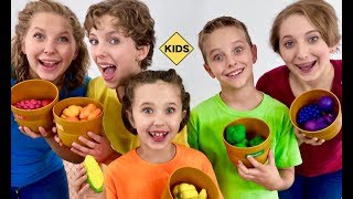 Learn Preschool Words Pretend Play Fruits and Vegetables with Sign Post Kids [upl. by Nnahaid]