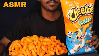 CHEETOS PUFFS ASMR CRISPY AND SPICY 🌶 CHEETOS EATING ASMR SNACKS ASMR CHEESY CHIPS ASMR [upl. by Froemming439]