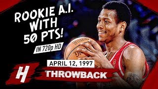 Rookie Allen Iverson SICK Full Highlights vs Cavaliers 19970412  50 Points HD [upl. by Piderit]