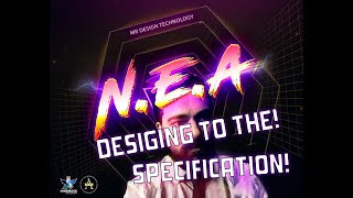 GCSE DT NEA  Designing with the specification [upl. by Jacinda]