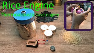 How to make a thermoacoustic engine with a linear generator  Rice engine [upl. by Winthrop875]