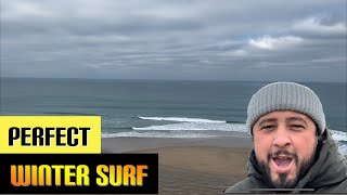 DOES IT GET ANY BETTER PERFECT WINTER SURF IN THE UK [upl. by Neellek196]