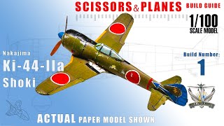 NAKAJIMA  KI44IIa Ko  SCISSORS amp PLANE MODELS [upl. by Mya]