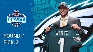 Carson Wentz QB  Pick 2 Philadelphia Eagles  2016 NFL Draft [upl. by Nibroc]