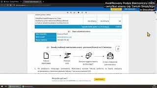 Podpis Elektroniczny Kwalifikowany QES w DocuSign®  certyfikat własny [upl. by Aicelf]