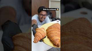 Sabse bada croissant 😱 cakevideos cake chocolatecake food choclatecake cakedesign cakestyle [upl. by Atikaj]