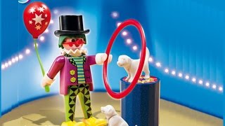 Playmobil Circus Clown Magic Unboxing 2015 Stop Motion [upl. by Adabel]