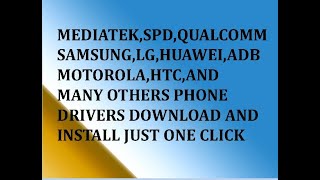 download and install all mediatekspdqualcommsamsungetc drivers in one click or vg tool [upl. by Aerdnas150]