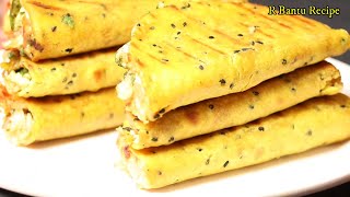 बाजार में मिलने वाले सभी नाश्ते के स्वाद का बाप है ये गेंहू के आटे का नाश्ता Breakfast tacos recipe [upl. by Karlik]