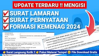 UPDATE TERBARU  CARA ISI SURAT LAMARAN amp PERNYATAAN CPNS KEMENAG 2024  BISA LANGSUNG KETIK PART 2 [upl. by Moulton]