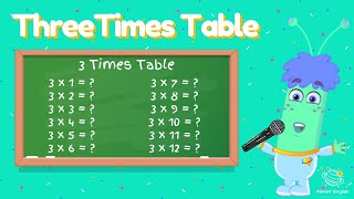 Three Times Table  Sing Along Song [upl. by Katzen94]