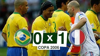 JOGO HISTÓRICO  Brasil 0 x 1 França  1080p HD  Copa do Mundo 2006 SHOW DE ZIDANE [upl. by Bannerman689]