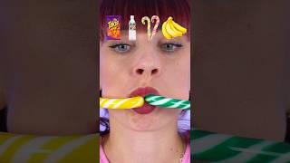 ASMR Emoji Takis Banana Lollipop shorts [upl. by Llevrac787]