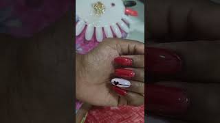 Simple ❤️ nail arttreandingshortyoutubeshortsnailart [upl. by Aicatan]